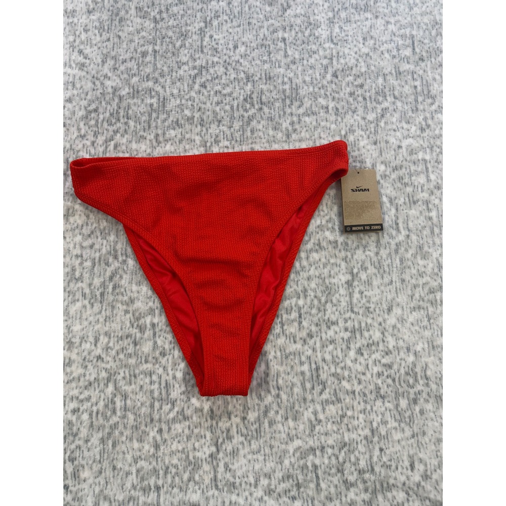 Nike Swim Ribbed High Leg Bikini Bottoms NESSD234 XL NEW